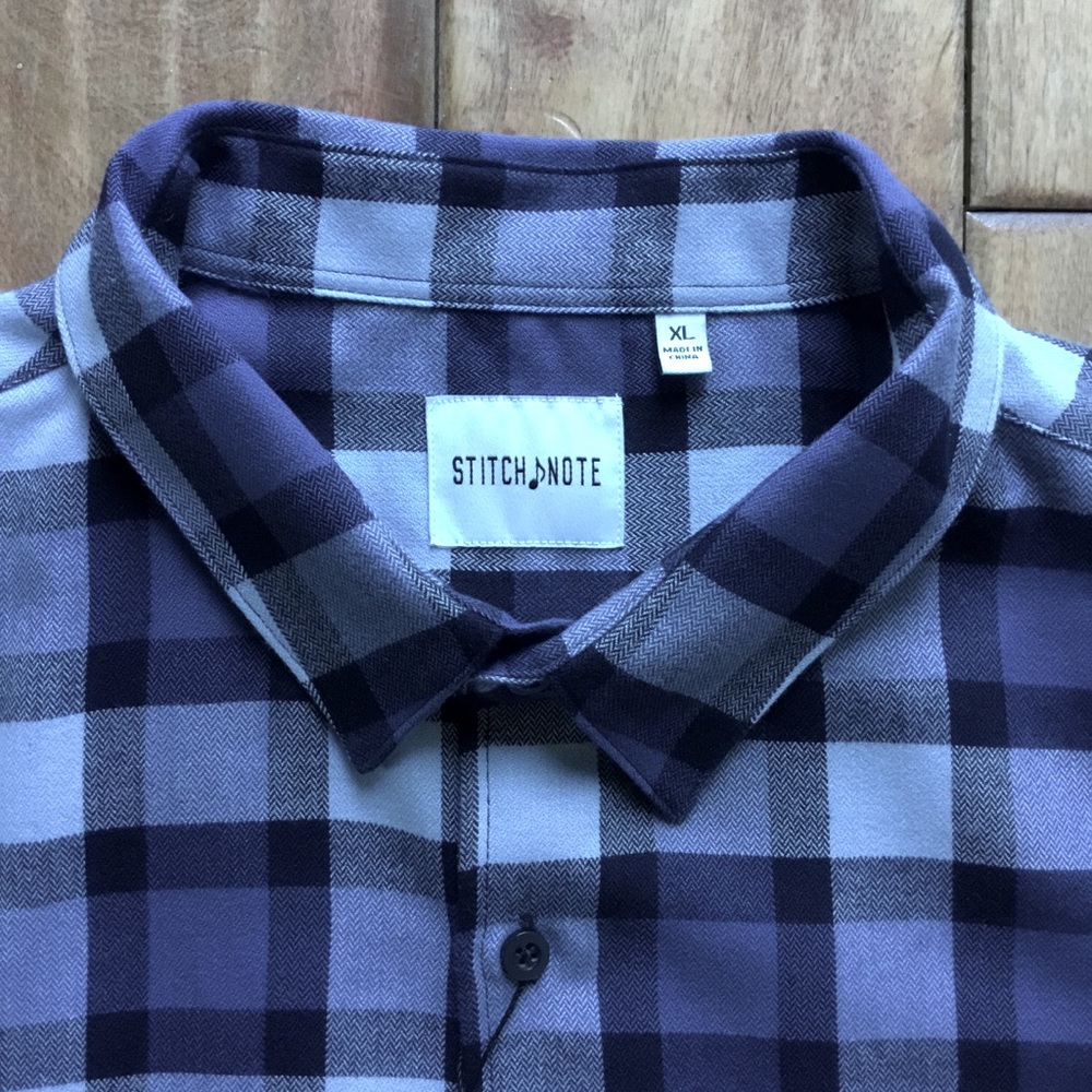 Stitch Note Long Sleeve Button Up - Picture 3 of 3
